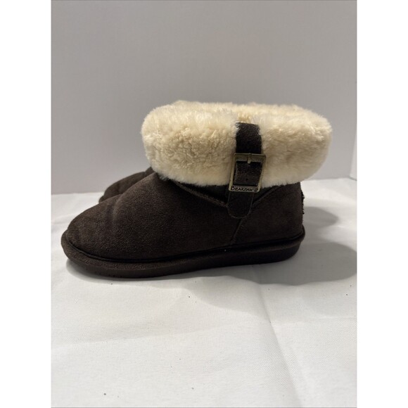 BEARPAW Abby 1257W Suede Sheepskin Lined Youth Size 5 - Picture 4 of 8